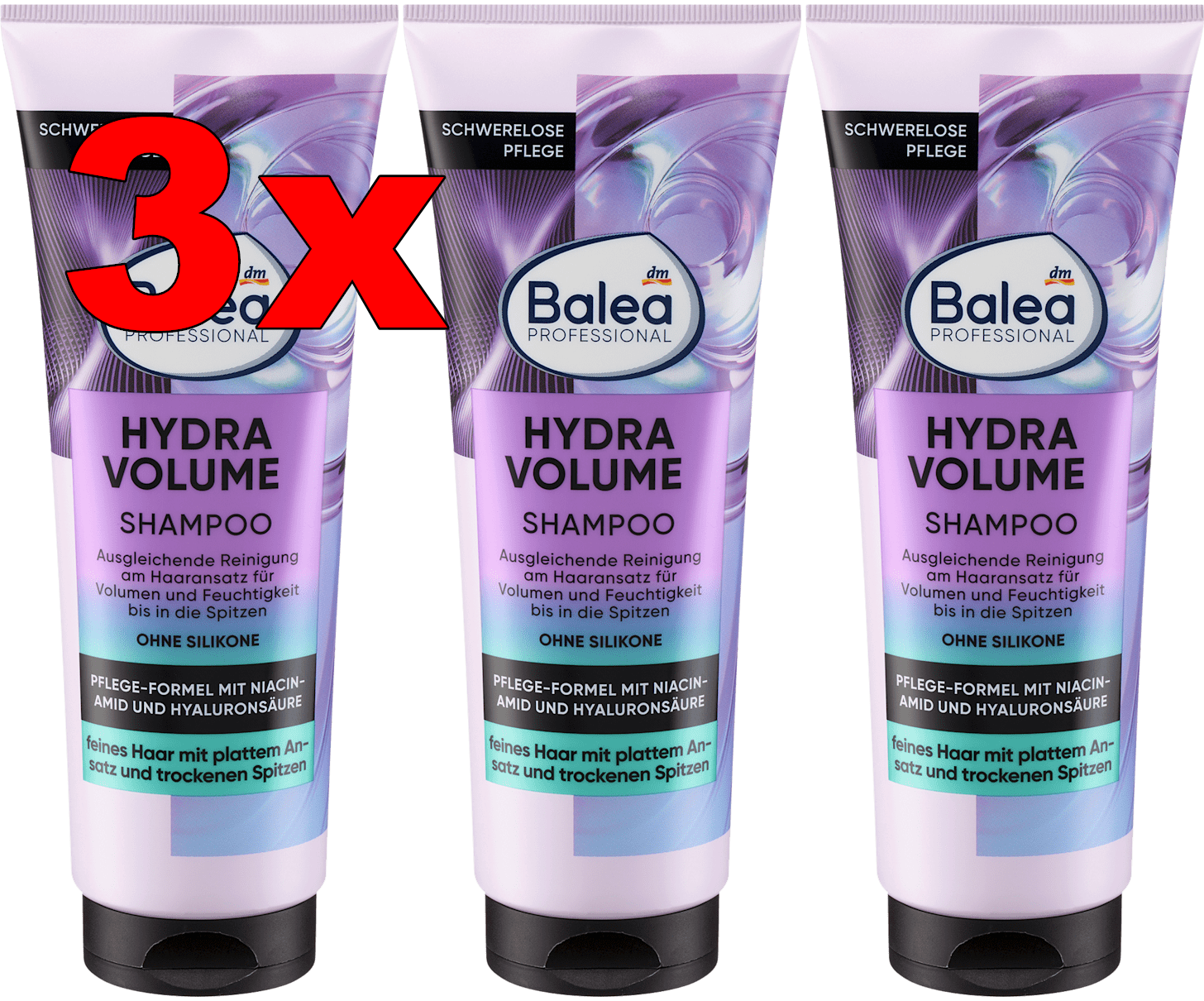 Ebay product: 3 x BALEA PROFESSIONAL HYDRA VOLUME SHAMPOO MIT FEUCHTIGKEITSVERSORGUNG 250 ML