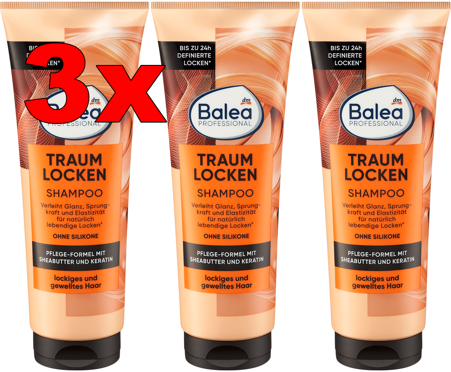 Ebay product: 3 x Balea PROFESSIONAL Locken-Shampoo Traumlocken - Pflege für lockiges und gewelltes Haar 250 ml