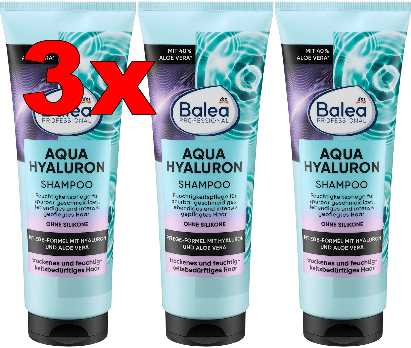 Ebay product: 3 x BALEA PROFESSIONAL Feuchtigkeits-Shampoo mit Hyaluron & Aloe Vera 250 ml