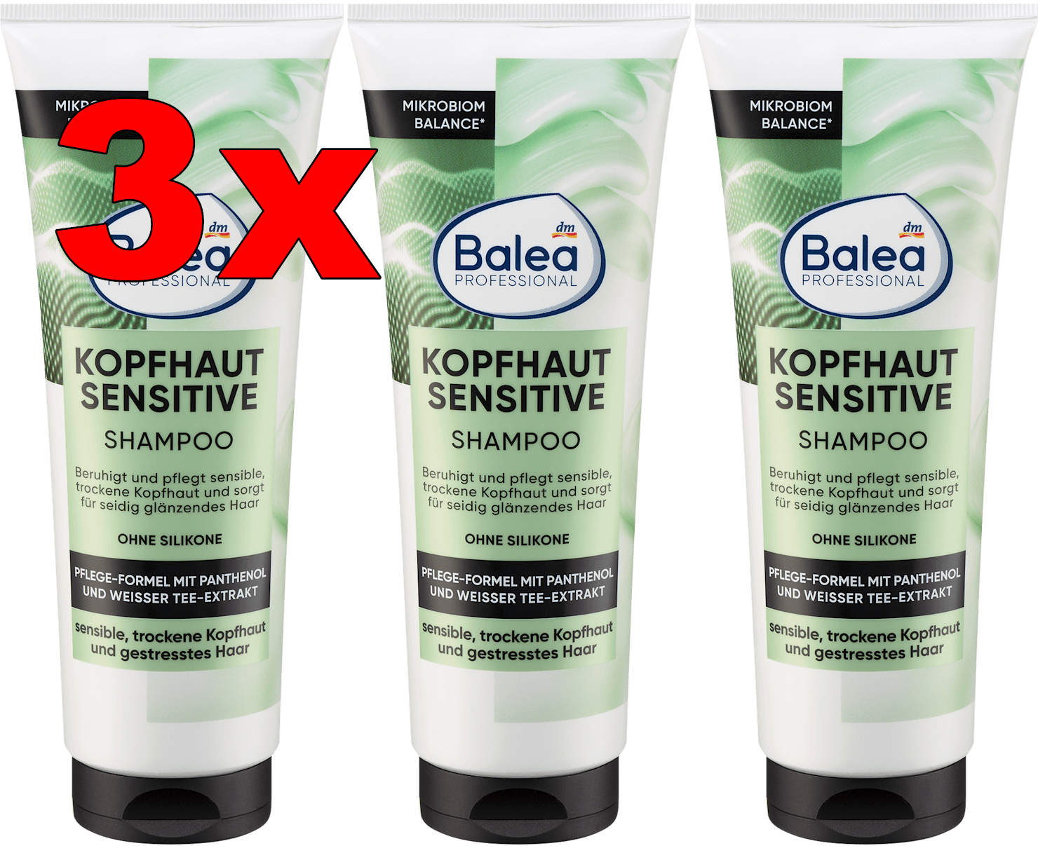 Ebay product: 3 x BALEA PROFESSIONAL SHAMPOO FÜR EMPFINDLICHE KOPFHAUT 250 ML
