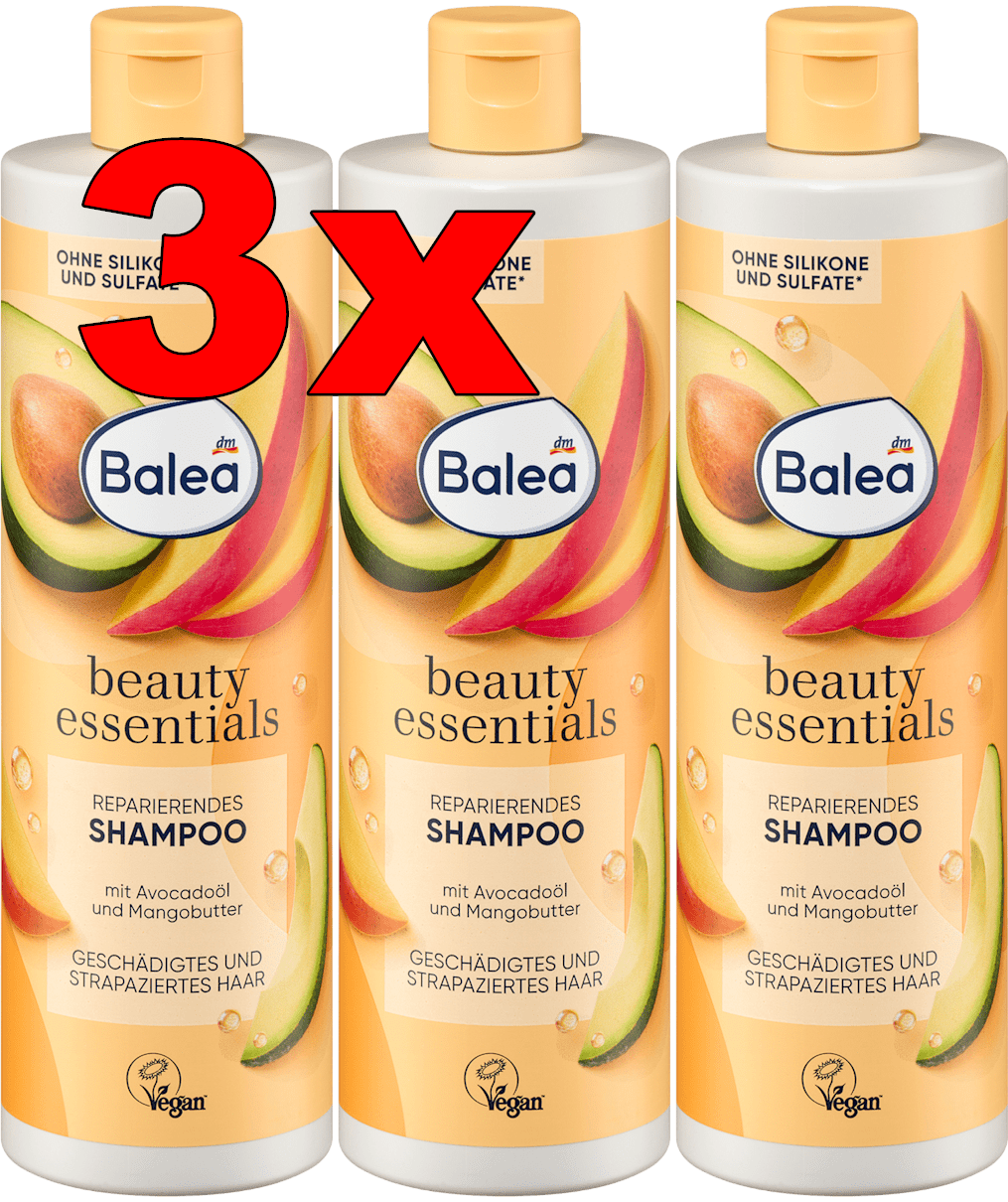 Ebay Produkt: 3 x Balea Reparierendes Shampoo für Geschädigtes & Strapazierte Haare, 400 ml
