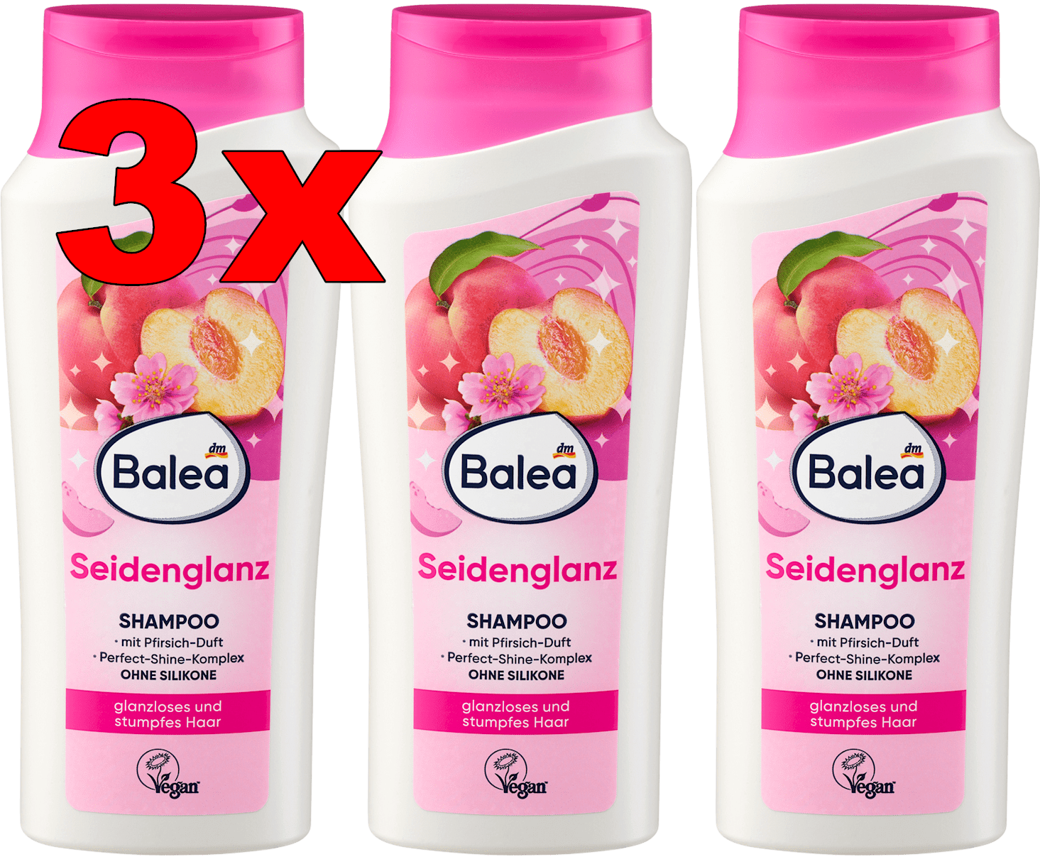 Ebay product: 3 x BALEA Seidenglanz-Shampoo für strahlenden Glanz – Vegan & Silikonfrei 300 ml