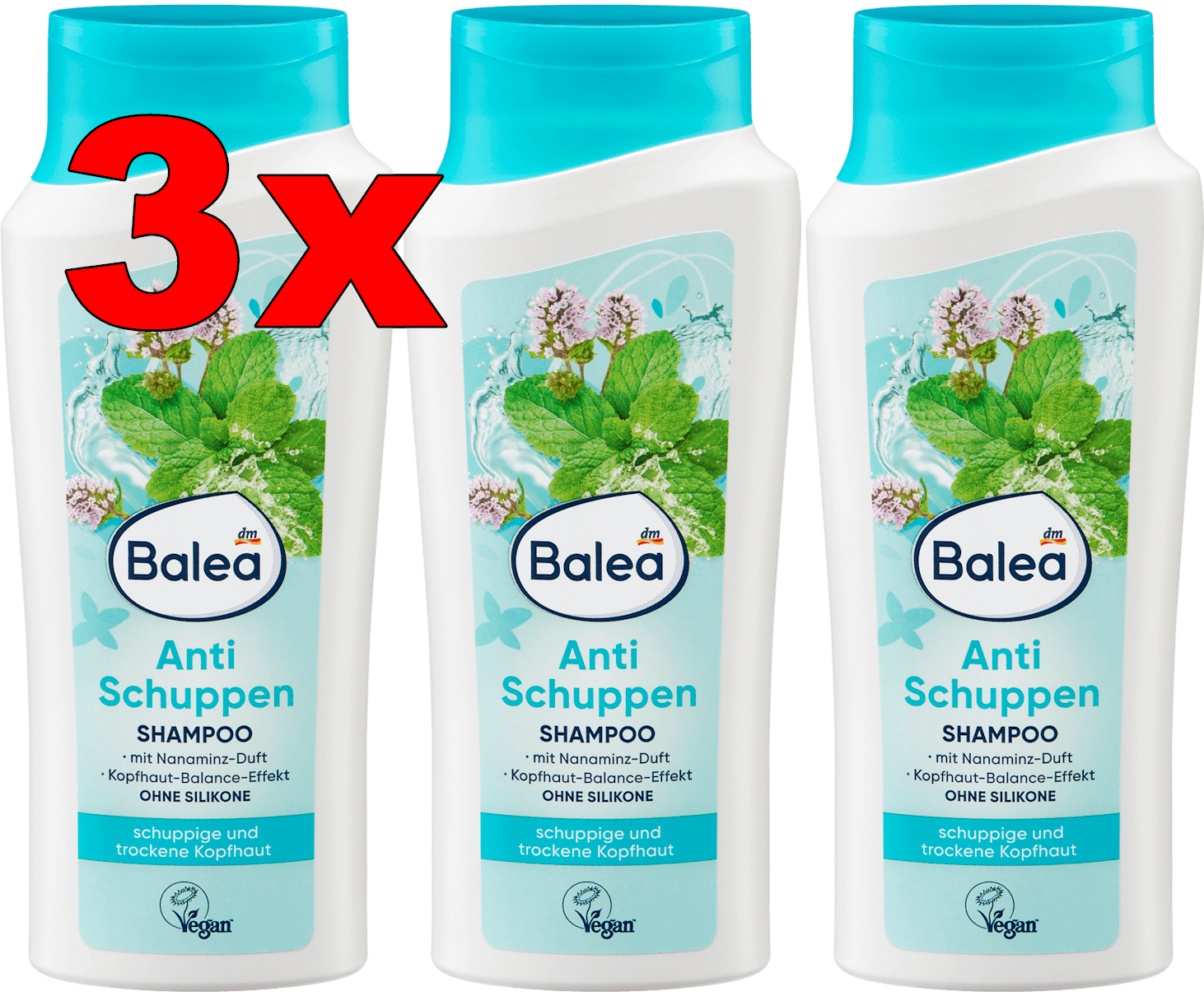 Ebay product: 3 x Balea Anti-Schuppen Shampoo 300 ml Vegan Silikonfrei