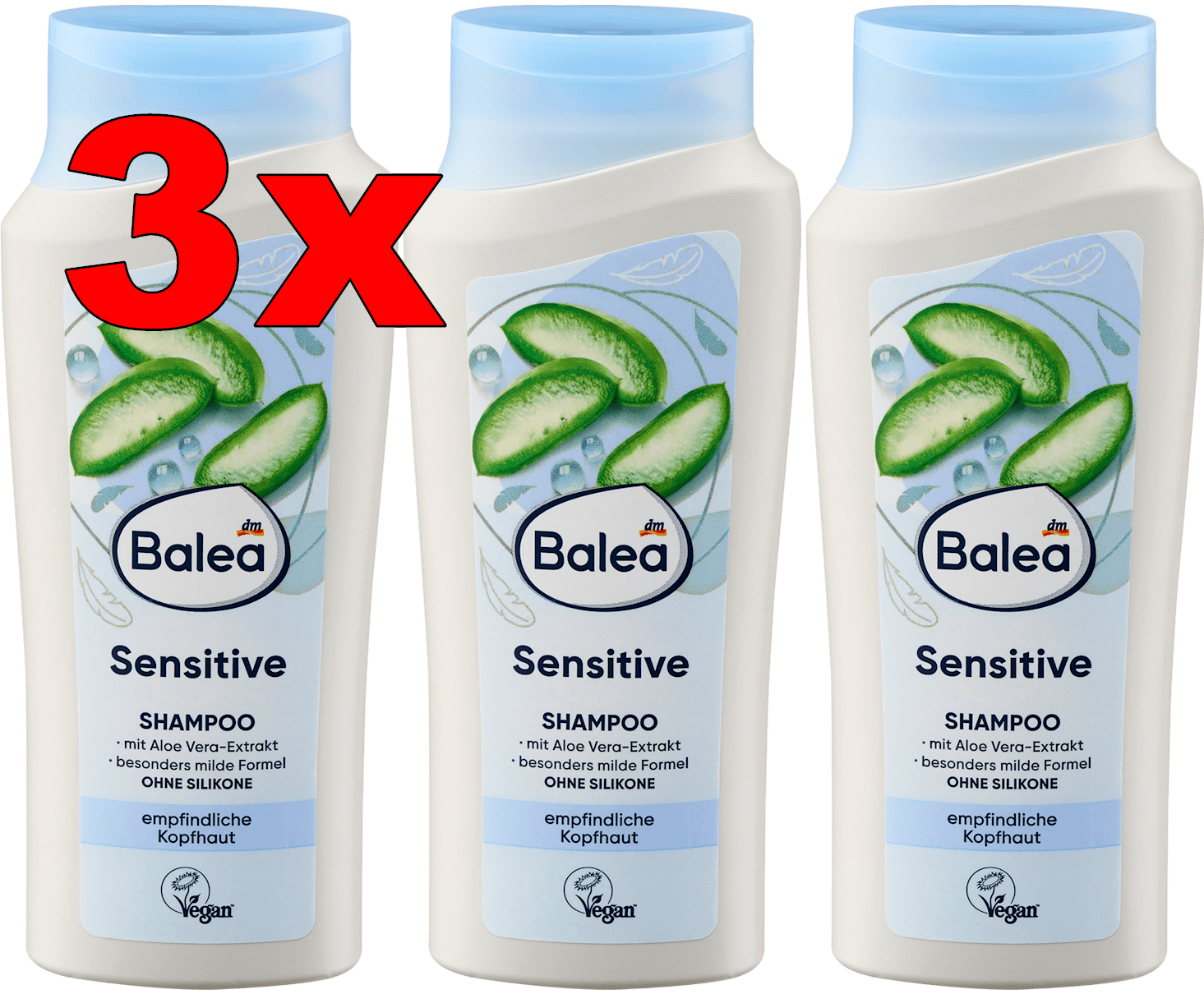 Ebay product: 3 x Balea Sensitive Shampoo mit Aloe Vera 300 ml