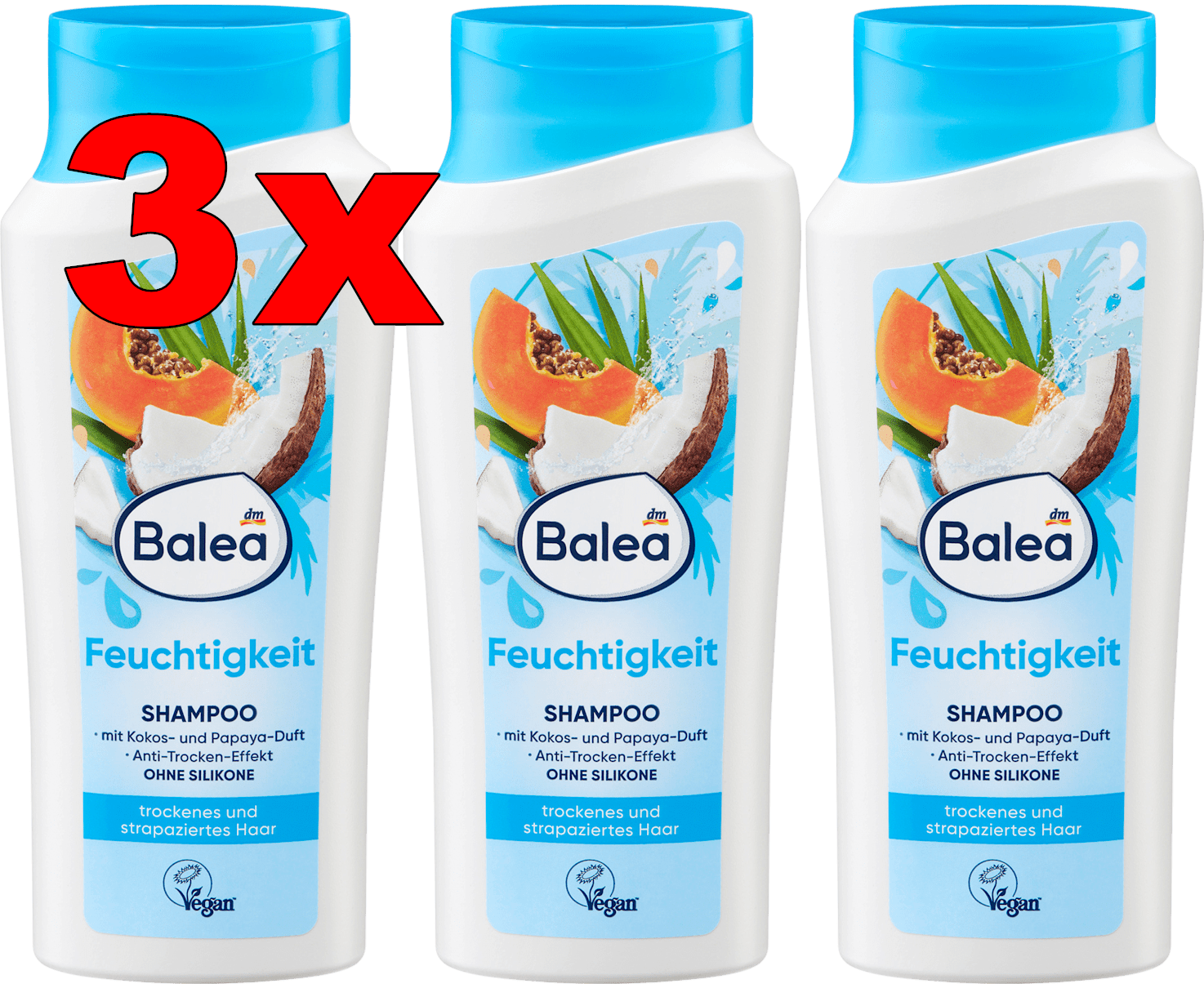 Ebay product: 3 x Balea Feuchtigkeits-Shampoo mit Anti-Trocken-Effekt für trockenes und strapaziertes Haar 300 ml